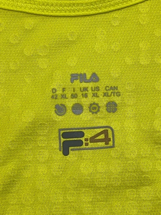 FILA Neon Yellow Racerback Performance Tank - Picture 2 of 5